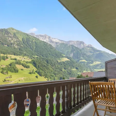 公寓 Val D'illiez, 6 Pers - Balcon Et Vue - Parking 瓦尔·蒂利兹